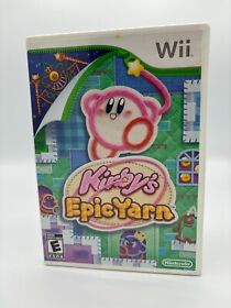 Kirby's Epic Yarn (Nintendo Wii, 2010) No Manual Tested Working
