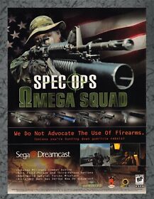 Spec Ops Omega Squad Sega Dreamcast Vintage 2000 Print Ad Original Art 
