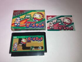 Dig Dug 1 Boxed with Manual Nintendo Famicom FC NAMCO 1985 In Stock Japan import