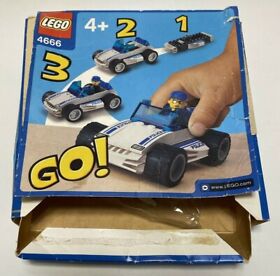 NEW, DAMAGED, LEGO 4666 Speedy Police Car 25 Pieces Ages 4+ New But Damaged Box
