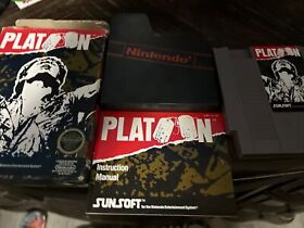 Platoon Nintendo NES Authentic Game Cartridge w Sleeve Manual Box Video