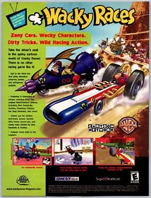 Wacky Races Nintendo GameBoy Color Sega Dreamcast Aug, 2000 Full Page Print Ad