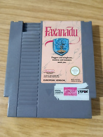 Nintendo NES  Faxanadu And Slipcase RARE Vintage Retro PAL UKV