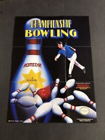 Championship Bowling nes poster insert