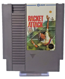 ¡Cartucho de juego NES Racket Attack (Nintendo, 1988)! ¡Deporte! NTSC! ¡Sello negro!
