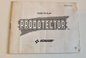 Probotector Nintendo NES Instruction Manual / Booklet Only UK UKV Konami