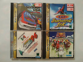 Sega Saturn Lot of 4 Games Daytona USA Zap! Snowboarding Trix Victory Goal 96' 