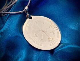 STERLING SILVER 3RD PENTACLE OF SATURN FOR WORKING WITH THE SPIRITS OF SATURN