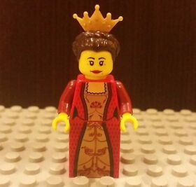 Lego NEW Kingdom Female Minifig RED QUEEN Black Hair Castle Girl Minifigure 7952