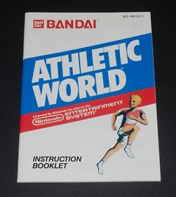 Bandai Athletic World NES Mattel Instruction Manual GREAT Shape