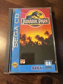 Jurassic Park Sega CD Case Disc & Manual Complete In Good Condition