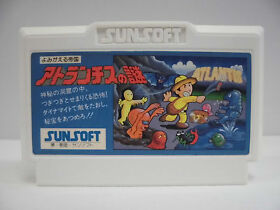 NES -- ATLANTIS NO NAZO -- Action. Famicom. Japan game. 10123