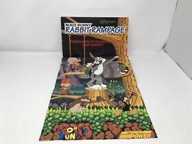 Bug's Bunny Rabbit Rampage - Nintendo Power - Promo Fold Out Poster - NES SNES 