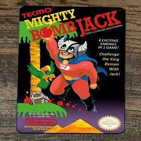 Mouse Pad Mighty Bomb Jack Clásico Videojuego Arcade NES Caja Cubierta