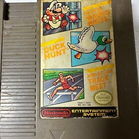 VINTAGE Super Mario Brothers Duck Hunt World Class Track Meet NES Nintendo Game