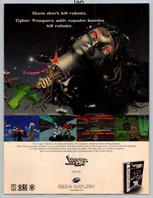 Virtual On Cyber Troopers Only On Sega Saturn Game Promo 1997 Full Page Print Ad