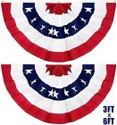  2 Pack 3x6 Feet Large American Flags Bunting Patriotic Stars Stripes 4th of 