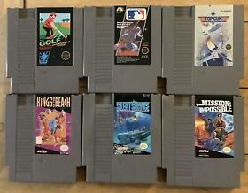 NES Top Gun , Golf , MLB , Mission Impossible, 2 More 