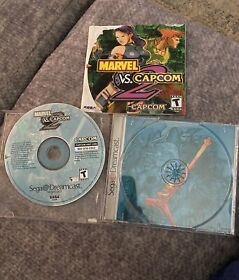 Marvel vs. Capcom 2 (Dreamcast, 2000) Cib, Manual included. Tested.