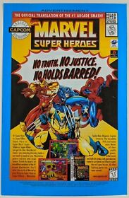 Marvel Super Heroes Print Ad Game Poster Art PROMO Official PS1 Sega Saturn