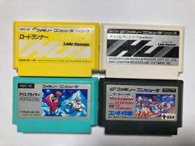 Nintendo Famicom Game software lot of 4 Road runner Ice climber Transformers