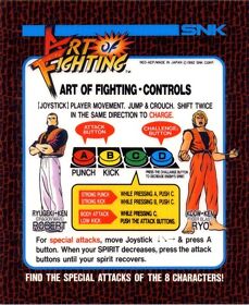 Art Of Fighting Neo Geo Arcade Marquee