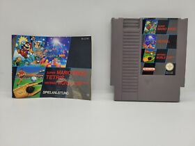 Super Mario Bros. / Tetris / World Cup - Nintendo / NES juego + instrucciones 