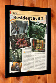 1998 Resident Evil 2 Dreamcast N64 GameCube Vintage Mini Preview Ad Page Framed