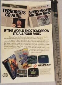 Super C Snake's Revenge Nintendo NES RARE Advertisement (1990)