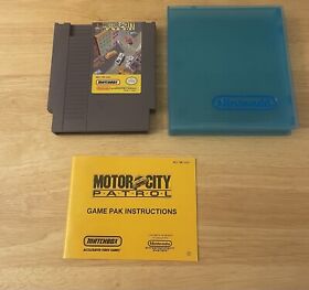 Motor City Patrol Nintendo NES 1992 With Manual  & Case Authentic Tested