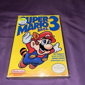 Super Mario Bros 3 Complete in Box Game for Original Nintendo System NES- CIB