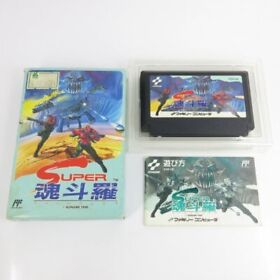 Nintendo SUPER Contra w/Box Manual Famicom FC Operation confirmed 