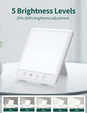 Light Therapy Lamp, UV-Free 10000 Lux Therapy Light, Sun Lamp with 5 Adjustable