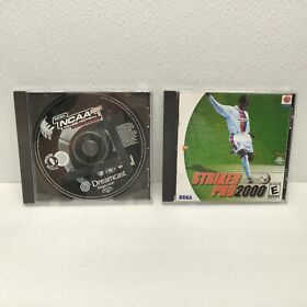 LOT OF 2 STRIKER PRO SOCCER & NCAA College Football 2K2 Sega Dreamcast DISC ONLY
