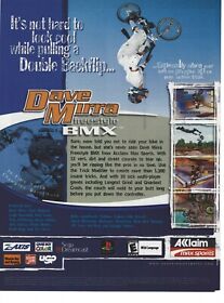 Dave Mirra Freestyle BMX Print Ad/Poster Art Playstation 1 PS1 Sega Dreamcast 