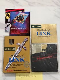 Zelda II Adventure of Link (Nintendo NES) MINT COMPLETE CIB, CIRCLE SOQ NEW 9/10