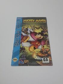 Mickey Mania: The Timeless Adventures of Mickey Mouse Sega CD, 1994 MANUAL ONLY