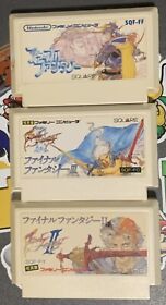 Final Fantasy 1 2 3  FF1 2 3 Lot Nintendo Famicom NTSC-J Japan US Seller