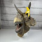 Triceratops Natural Latex Mask Creepy Party Halloween Costume Jurassic Park Dino