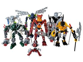 LEGO Bionicle Toa Mahri 8910 8911 8912 8913 8914 8915 Complete Sets W/ full Ammo
