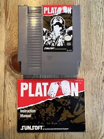 Platoon - Nes ( Nintendo )*Game & Official Manual* !