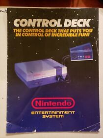 Consola de sistema Control Deck dos controladores Nintendo NES manual de instrucciones solamente