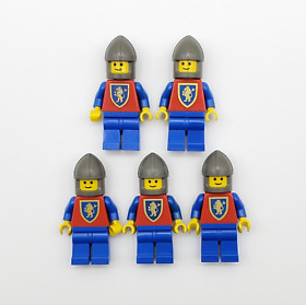 Lot of 5 Lego Vintage Castle Lion Knight Minifigures 6041 6062 6103 6102 6067