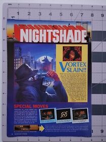 Nightshade Nintendo Nes Advertisement Original Print Ad / Poster Game Promo Art