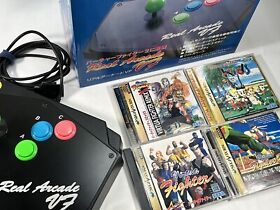 Sega Saturn Real Arcade VF & Virtua Fighter 1 & 2 & REMIX & Kids HORI HSS-09 set