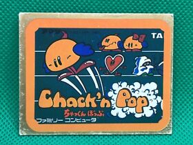 Chack'n Pop Famicom Amada card 1985 TAITO CORP Family Computer  No.027