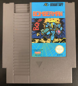 Authentic NES Bomberman Good Overall Condition -Cartridge & Clear Case