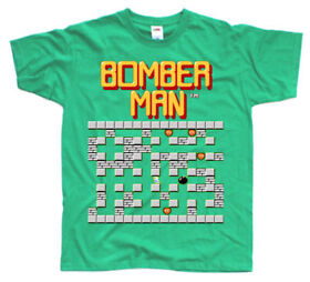 BOMBERMAN Nes T shirt Black Arcade Famicom NINTENDO kelly green