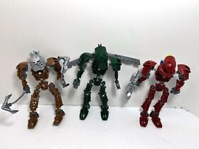 LEGO Bionicle Toa LOT:  Toa Matau 8605 + Vakama 8601 + Onewa 8604