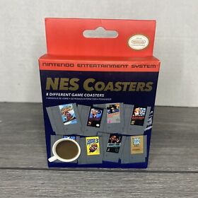 NES Nintendo Game Cartridge Coasters Set Of 8 Zelda Donkey Kong Super Mario NEW